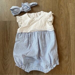 Janie and Jack Romper with Headband